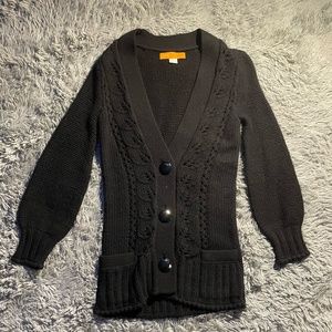 CYNTHIA cynthia steffe black button-up sweater